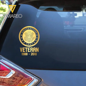 Personalized US Military Veteran Retired Decal Printed QTVQ1758