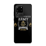 Personalized US Army Rank Camo Custom Name & Time Phonecase Printed AHVQ24540