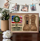 Personalized US Army Rank Camo Custom Name & Time Poster Printed QTKH24431
