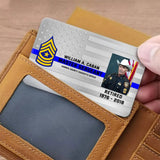 Personalized Upload Your Photo US Police Custom Rank & Department Aluminum Wallet Card Printed QTVQ24604