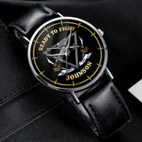 Personalized Ready To Fight UK Rank Camo Women Watch Printed AHVA24601