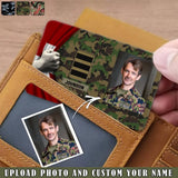 Personalized Upload Your Photo Swiss Veteran Rank Camo Custom Name Aluminum Wallet Card Printed VQ24610