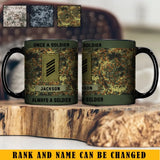 Personalized Once A Soldier Always A Soldier Norwegian Veteran Rank Camo Black Mug Printed KVH24611