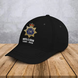 Personalized UK Police Logo Custom Name & Time Black Cap Printed QTLVA24629