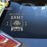 Personalized Australian Army Logo Custom Rank & Name Decal Printed AHHN24639