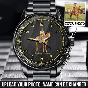 Personalized Upload Your Horse Photo Horse Riding Horse Lovers Gift Watch Printed HN24642