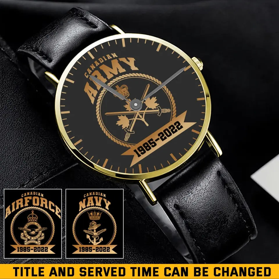 Personalized Canadian Army Logo Custom Time Watch Printed AHKH24655