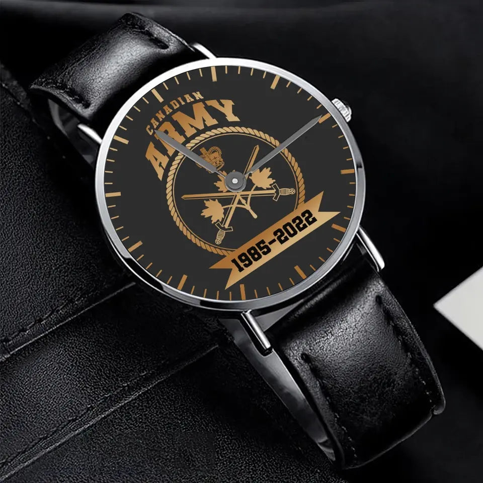 Personalized Canadian Army Logo Custom Time Watch Printed AHKH24655