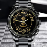 Personalized Australian Army Retired Rank Camo Custom Name & Served Time Watch Printed AHVA24652