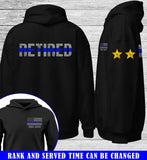 Personalized Retired US Police Branch Rank Camo Custom Time Hoodie 2D Printed KVH24657