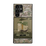 Personalized US Veterans/Soldier Camo Phone Case Printed 22SEP-DT12