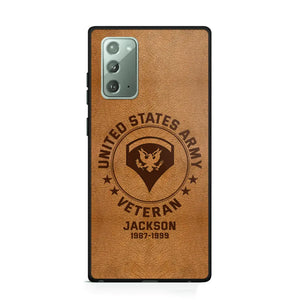 Personalized US Military Leather Texture Phone Case Printed QTPN301