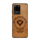 Personalized US Military Leather Texture Phone Case Printed QTPN301