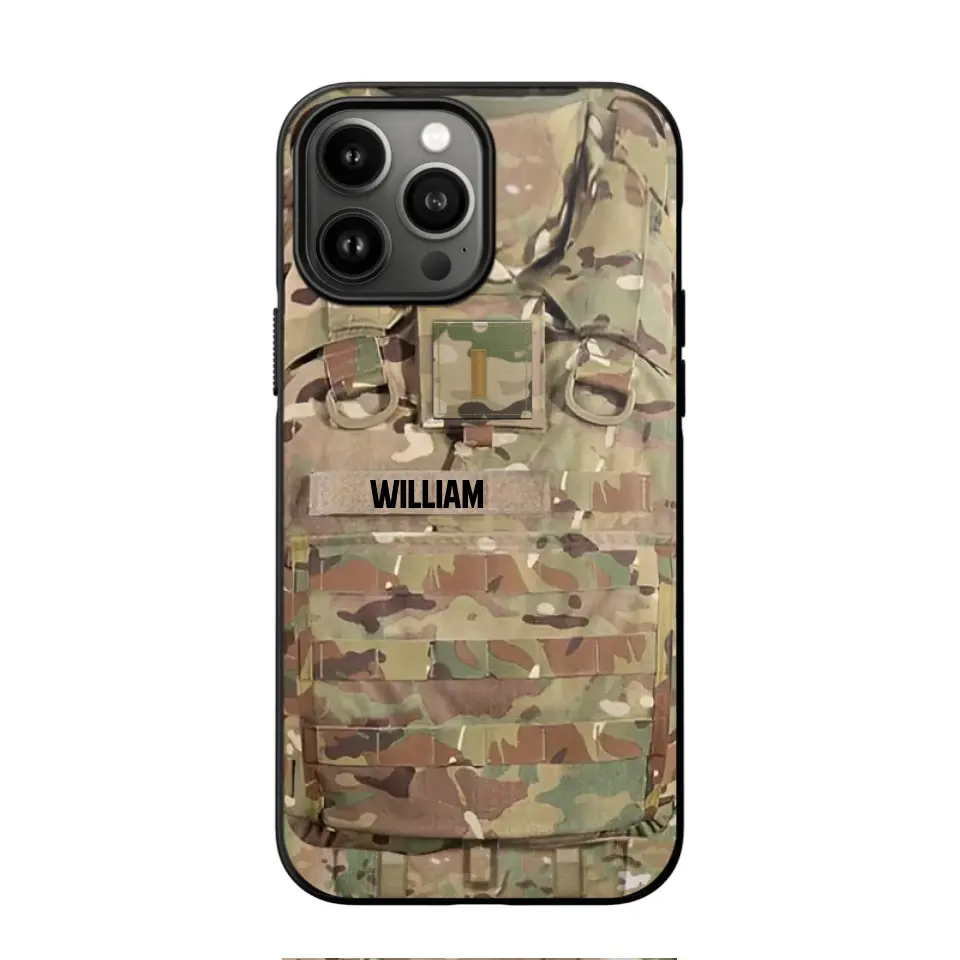 Personalized US Veterans/Soldier Camo Phone Case Printed 22OCT-DT07