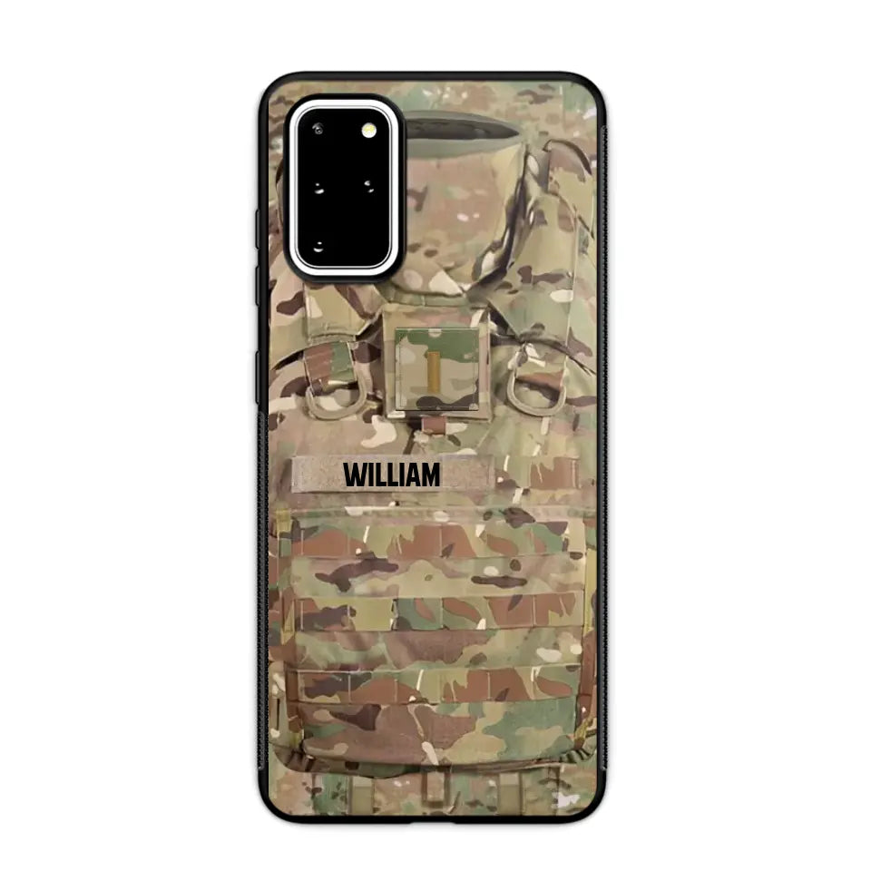 Personalized US Veterans/Soldier Camo Phone Case Printed 22OCT-DT07