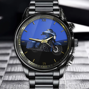 Personalized Upload Your Motorbike Photo Gift For Motorbiker Lovers Watch Printed KH24671