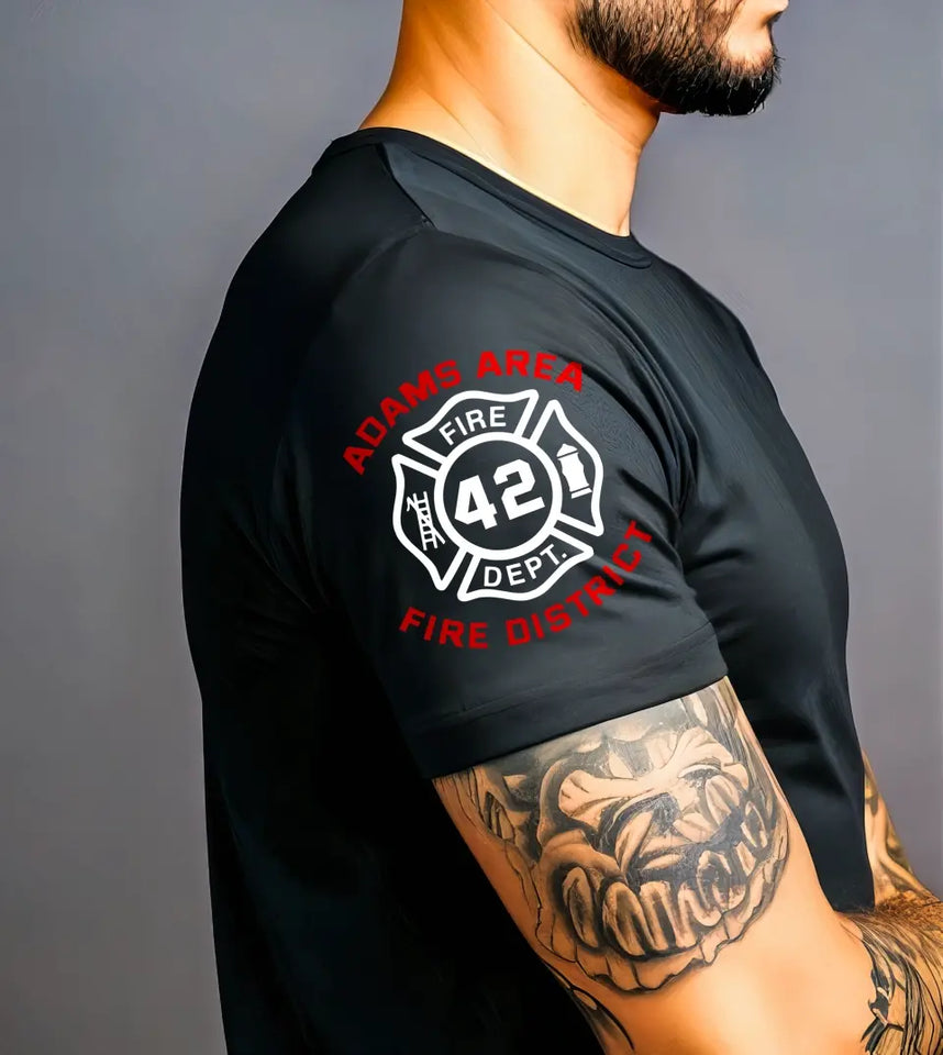 Personalized Canadian Firefighter Custom Name Department & ID T-shirt Printed KVH24674