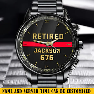 Personalized Retired Firefighter Custom Name & ID Watch Printed QTKH24680