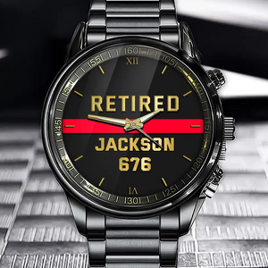 Personalized Retired Firefighter Custom Name & ID Watch Printed QTKH24680