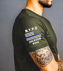 Personalized US Police Department Custom Name & ID T-shirt Printed KVH24690