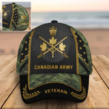 Personalized Canadian Veteran Rank Cap Printed 24694AHVQ
