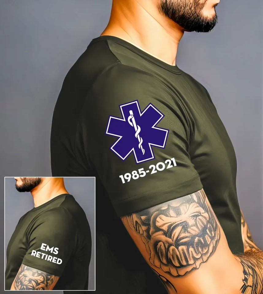 Personalized EMS Medical Logo Custom Title & ID T-shirt Printed QTKVH24692