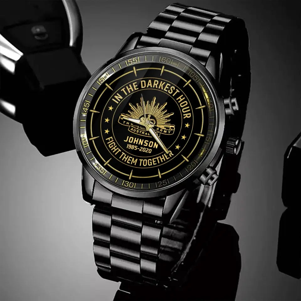 Personalized In The Darkest Hour Fight Them Together Australian Veteran Watch Printed AHVA24703