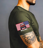 Personalized US Flag Jeep Lovers Custom Name T-shirt Printed HN24706