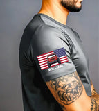 Personalized US Flag Jeep Lovers Custom Name T-shirt Printed HN24706