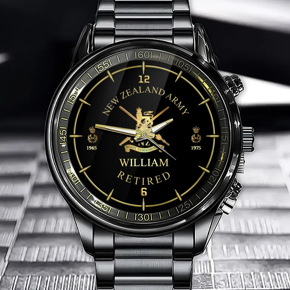Personalized New Zealand Army Retired Custom Name & Rank Watch Printed AHVA24707