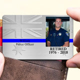 Personalized Upload Your Photo Retired Australian Police Officer Aluminum Wallet Card Printed QTVQ24499