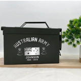 Personalized Australian Army Custom Rank & Name Ammo Box Printed VQ24713