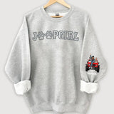 Personalized Jeep Girl & Dogs Jeep Lovers Dog Lovers Gift Sweatshirt Printed HN24727