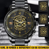 Personalized US Firefighter Custom Name & Department Watch Printed VQ24730