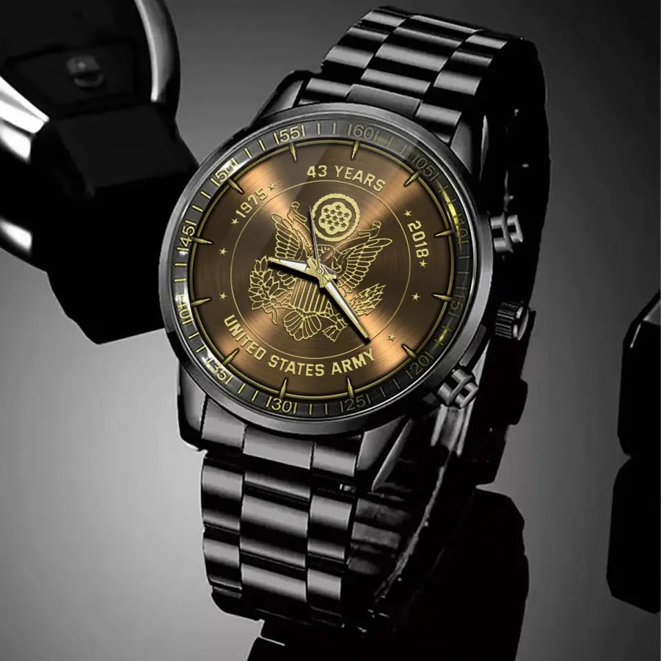 Personalized US Veteran Logo Custom Time Watch Printed AHVQ24726