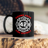 Personalized Canadian Firefighter Custom Department & ID Black Mug Printe VQ24738