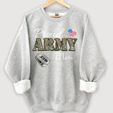 Personalized Proud Army US Veteran Mom Custom Name Sweatshirt Printed VA24745