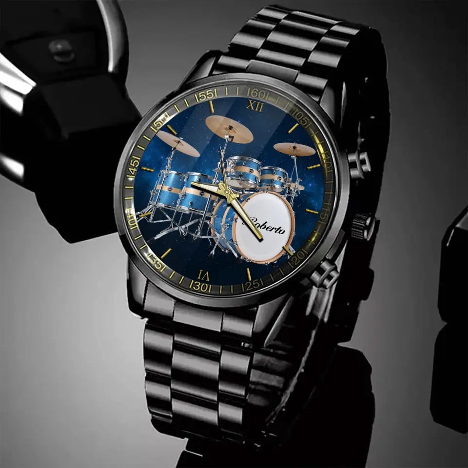 Personalized Musical Drum Set Custom Name Watch Printed AHVA24749