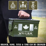 Personalized Private Property Of Canadian Veteran Custom Name & Time Ammo Box Printed QTKH24761