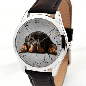 Personalized Upload Your Dog Photo Dog Lovers Gift Women Watch Leather Band or Mechanical Watch Printed QTHN24768