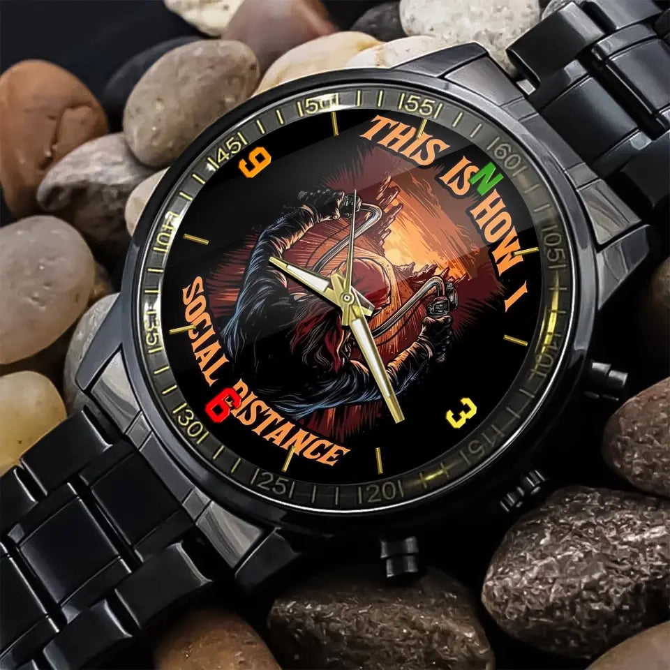 Personalized This Is How I Social Distance Motorbiker Watch Printed AHKH24775