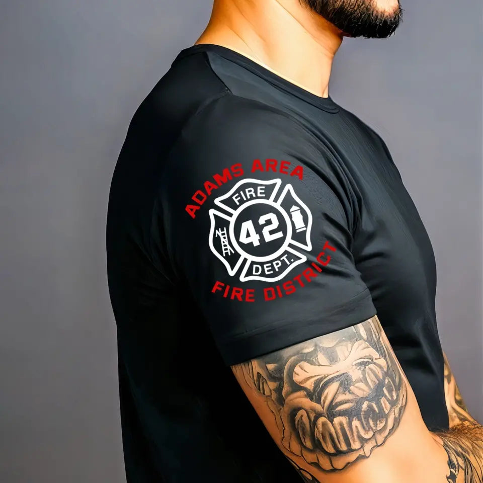 Personalized US Firefighter Spartan Helmet Custom ID T-shirt Printed KH24801