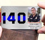 Personalized Upload Your Photo US Police Custom ID Aluminum Wallet Card Printed QTKH24809