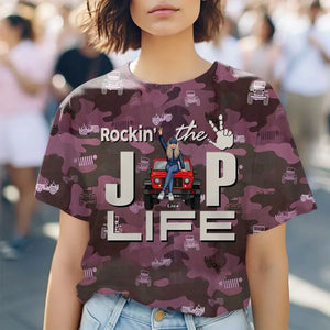 Personalized Rockin' The Jeep Girl Life Camo Tshirt Printed 24810HN