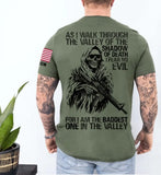 Personalized Australian Veteran As I Walk Through The Valley Of The Shadow Of Death I Fear No Evil For I Am The Baddest One In The Valley T-shirt Printed KHQ24841