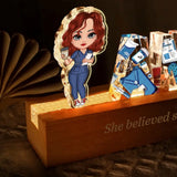 Personalized She Believed She Could So She Did Nurse Custom Name LED Lamp Night Light Printed VQ24845