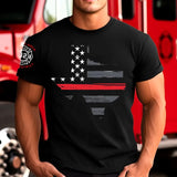 Personalized US Firefighter Custom Department & ID T-shirt Printed KH24857