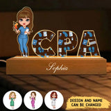 Personalized Nurse Job Title Custom Name LED Lamp Night Light Printed HN24860