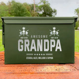 Personalized Awesome Grandpa Canadian Army Logo Custom Name & Served Time Ammo Box Printed QTHN24866