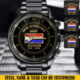 Personalized Royal Netherlands Army Flag Custom Name & Time Watch Printed VQ24892